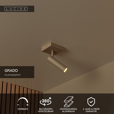 Lucide GRADO - Plafondspot - 1xGU10 (MR11) - Taupe